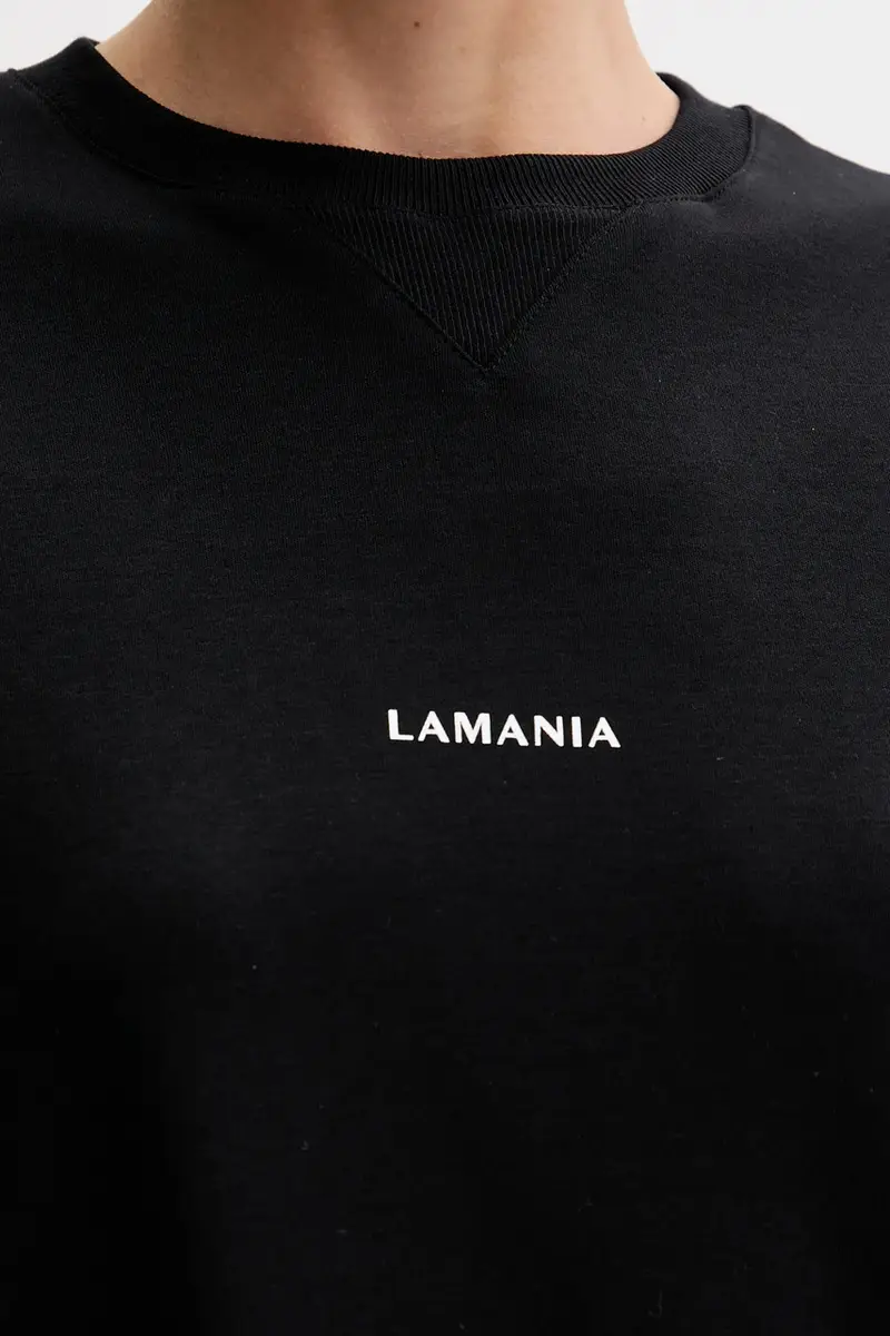 La Mania T-shirt Donna Nero 3645829 miniatura 5