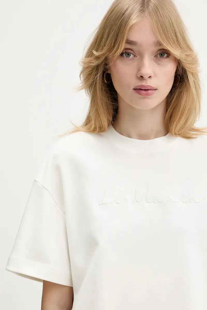 La Mania T-shirt Beige 4148056 miniatura 4