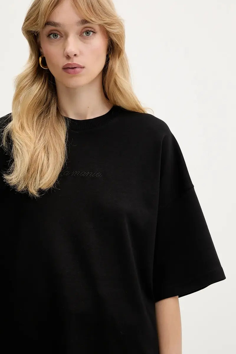 La Mania T-shirt Donna Nero 3635979 miniatura 4