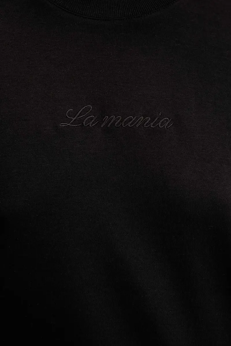 La Mania T-shirt Donna Nero 3635979 miniatura 5