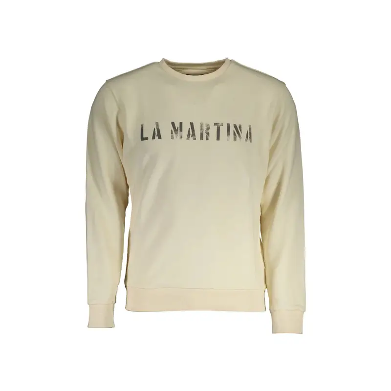 Felpa Maniche Lunghe Uomo Bianca Stampa Bianco