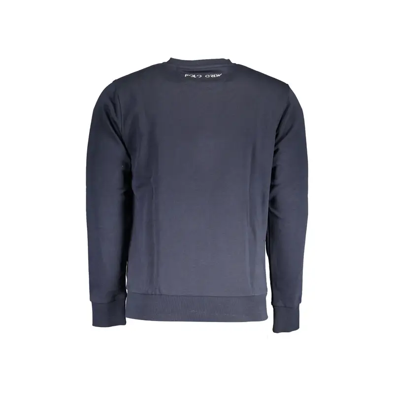 Felpa Maniche Lunghe Uomo Blu Ricamo miniatura 2