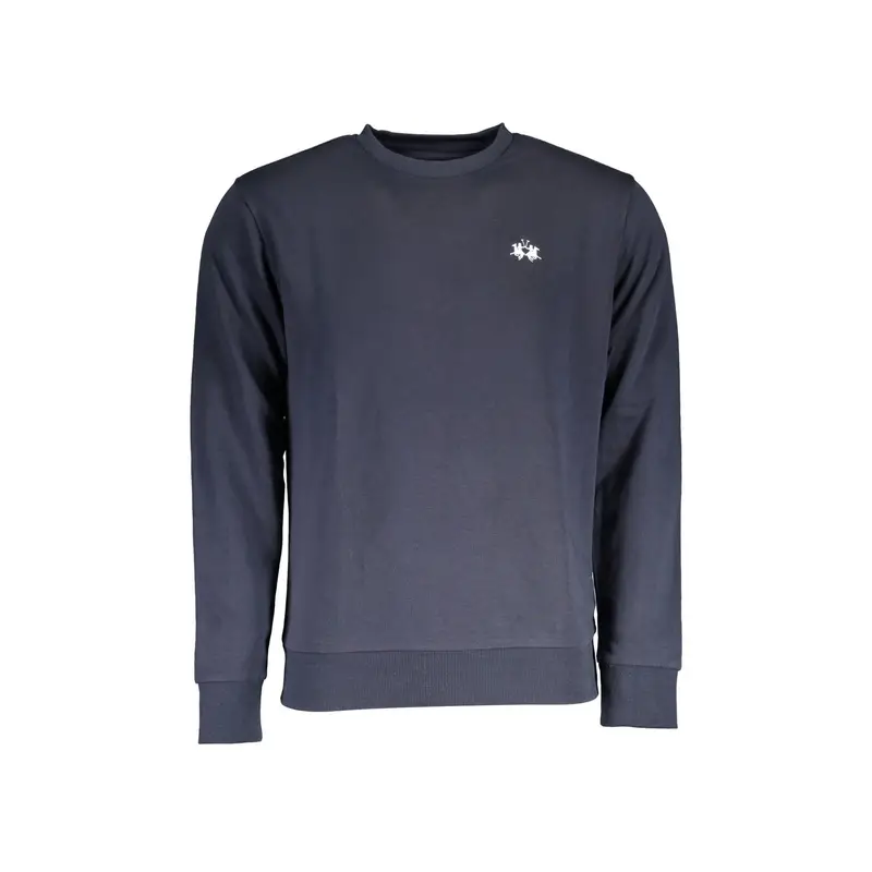 Felpa Maniche Lunghe Uomo Blu Ricamo