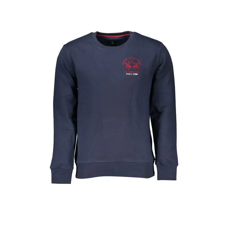 Felpa Maniche Lunghe Uomo Blu Ricamo