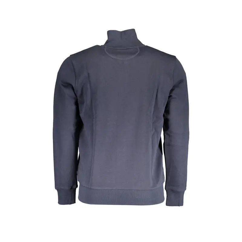 Felpa Maniche Lunghe Uomo Blu Zip miniatura 2