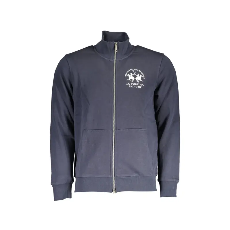 Felpa Maniche Lunghe Uomo Blu Zip