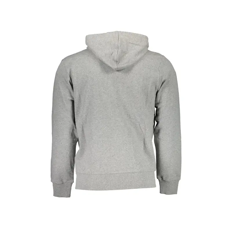 Felpa Maniche Lunghe Uomo Grigia con Zip Grigio miniatura 2