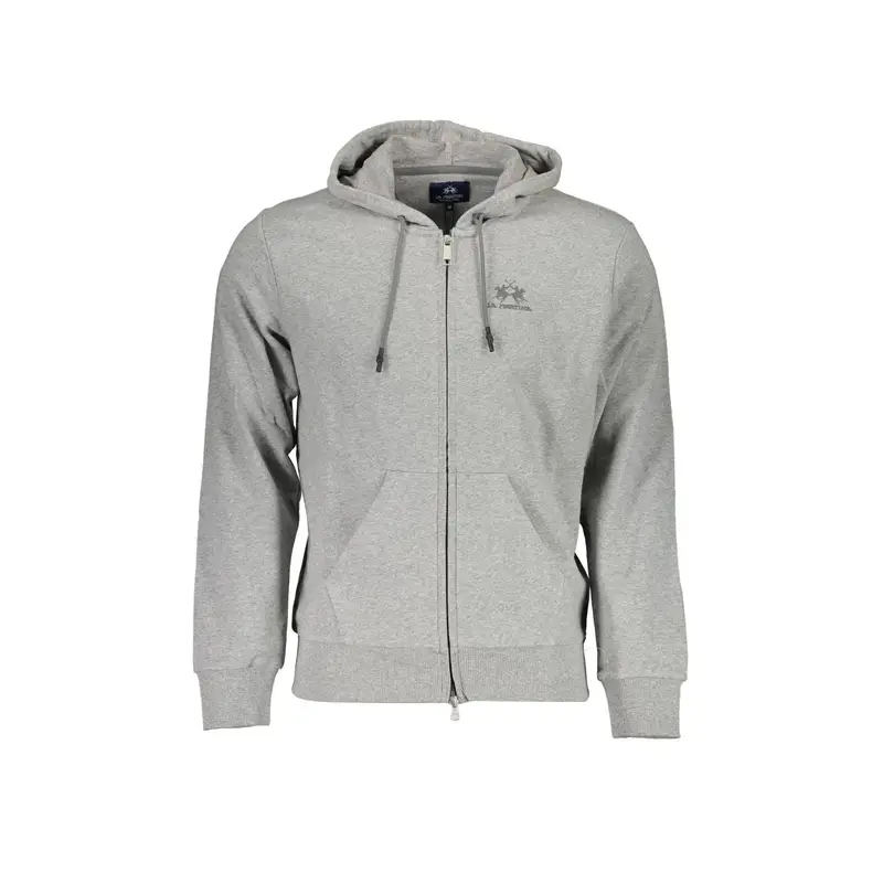 Felpa Maniche Lunghe Uomo Grigia con Zip Grigio
