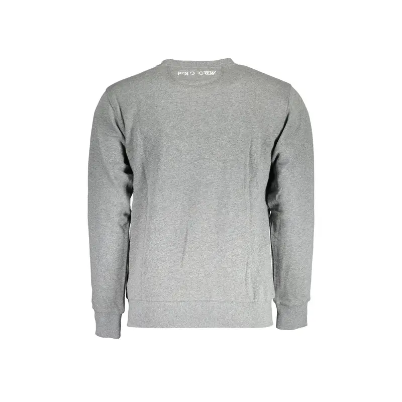 Felpa Maniche Lunghe Uomo Grigia Ricamo Grigio miniatura 2