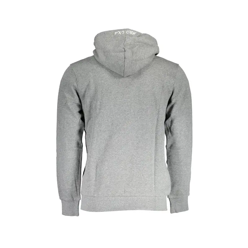 Felpa Maniche Lunghe Uomo Grigia Zip Grigio miniatura 2