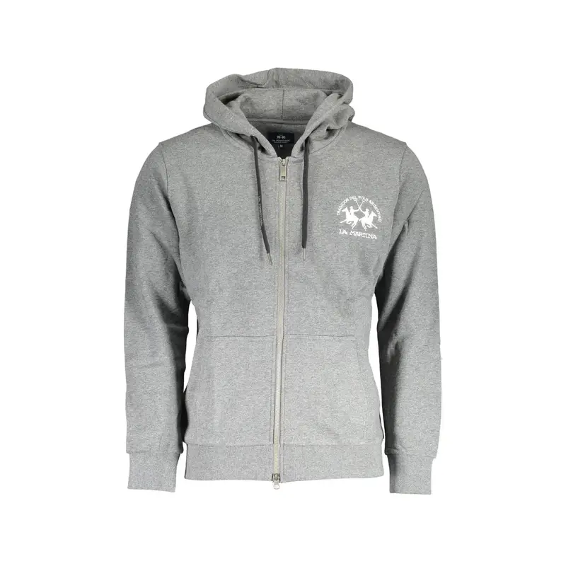 Felpa Maniche Lunghe Uomo Grigia Zip Grigio