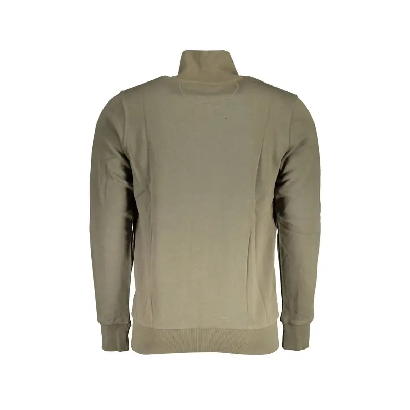 Felpa Maniche Lunghe Uomo Verde Zip miniatura 2