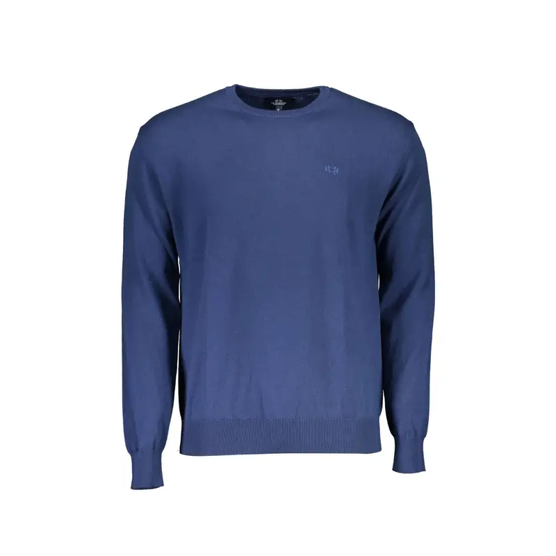 Maglia Uomo Blu Maniche Lunghe Girocollo Logo