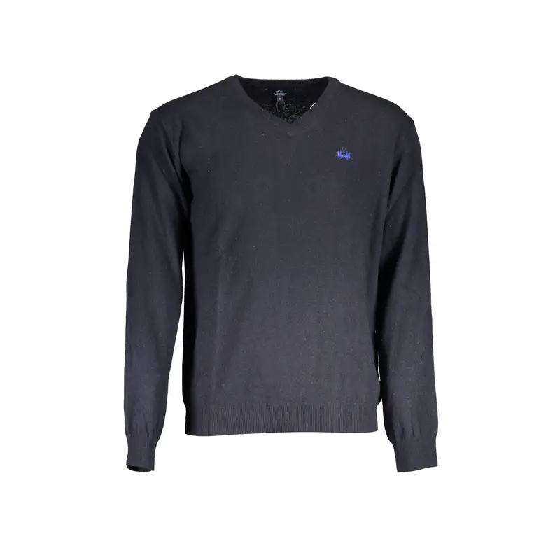 Maglione Uomo Blu Ricamo