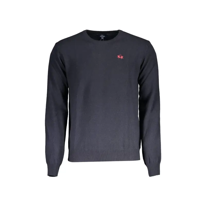 Maglione Uomo Blu Ricamo