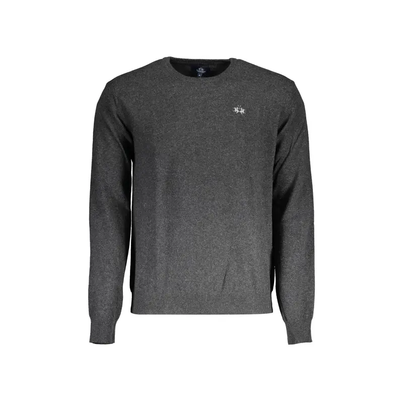 Maglione Uomo Grigio Ricamo