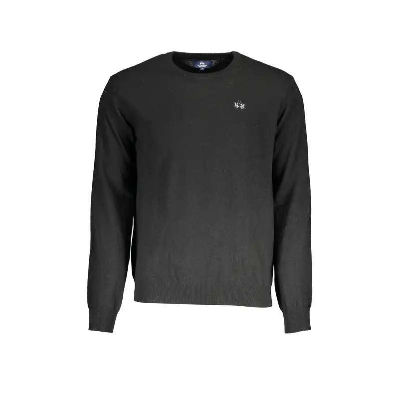 Maglione Uomo Nero Ricamo