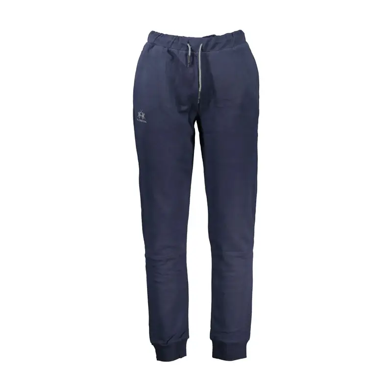 La Martina Pantaloni Uomo Blu con Stampa Logo
