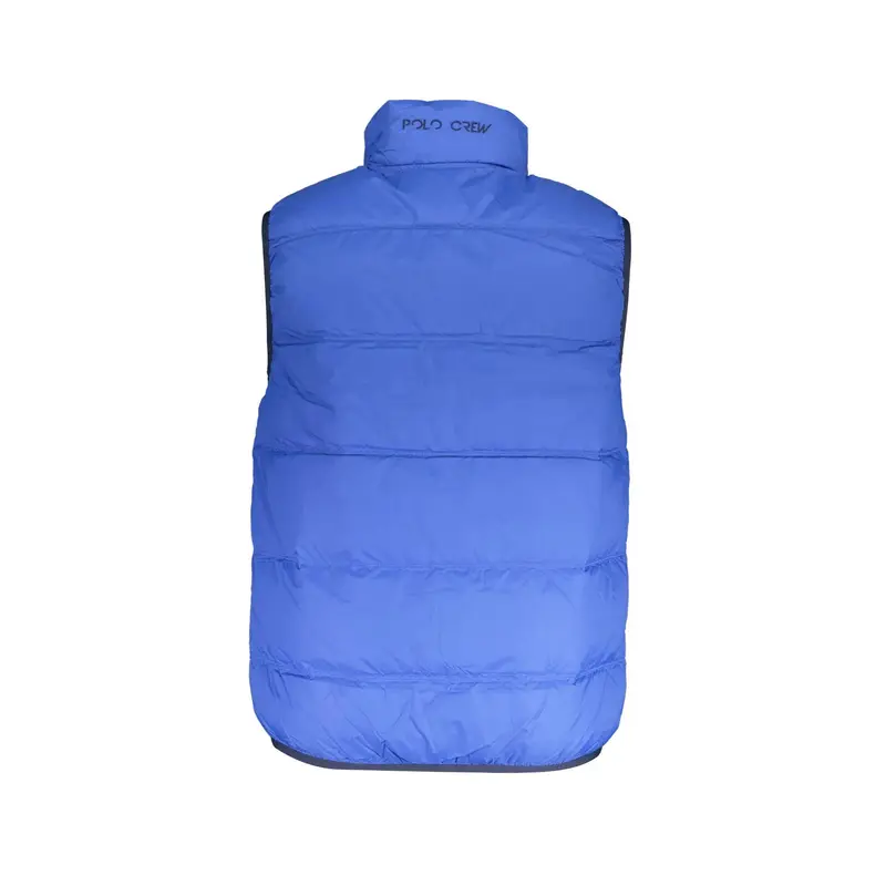 Smanicato Uomo Blu con Zip Dettagli a Contrasto Logo miniatura 2