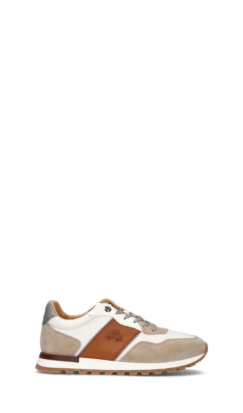 Sneaker uomo bianca/beige in pelle Vario