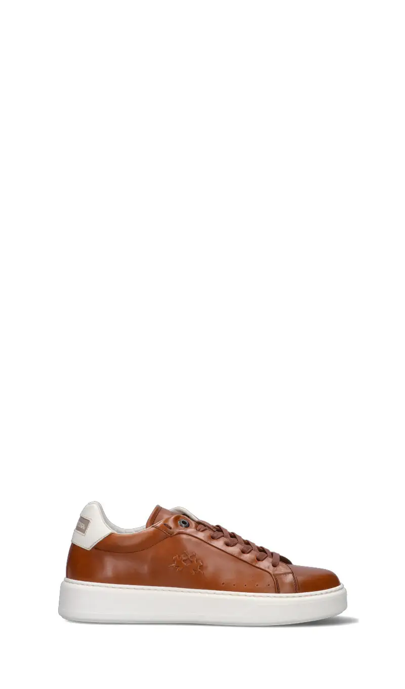 Sneaker uomo cognac in pelle Vario