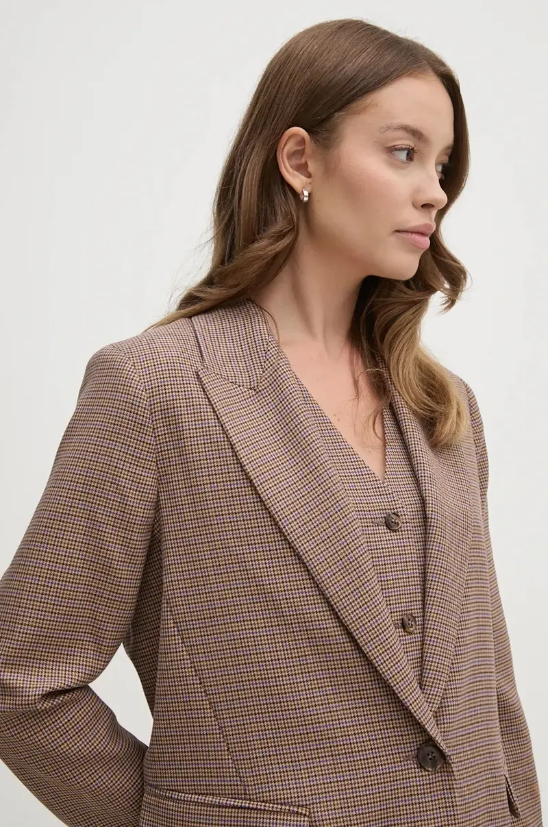 blazer con aggiunta di lana PFVAILLANTE colore beige PFVAILLANTE