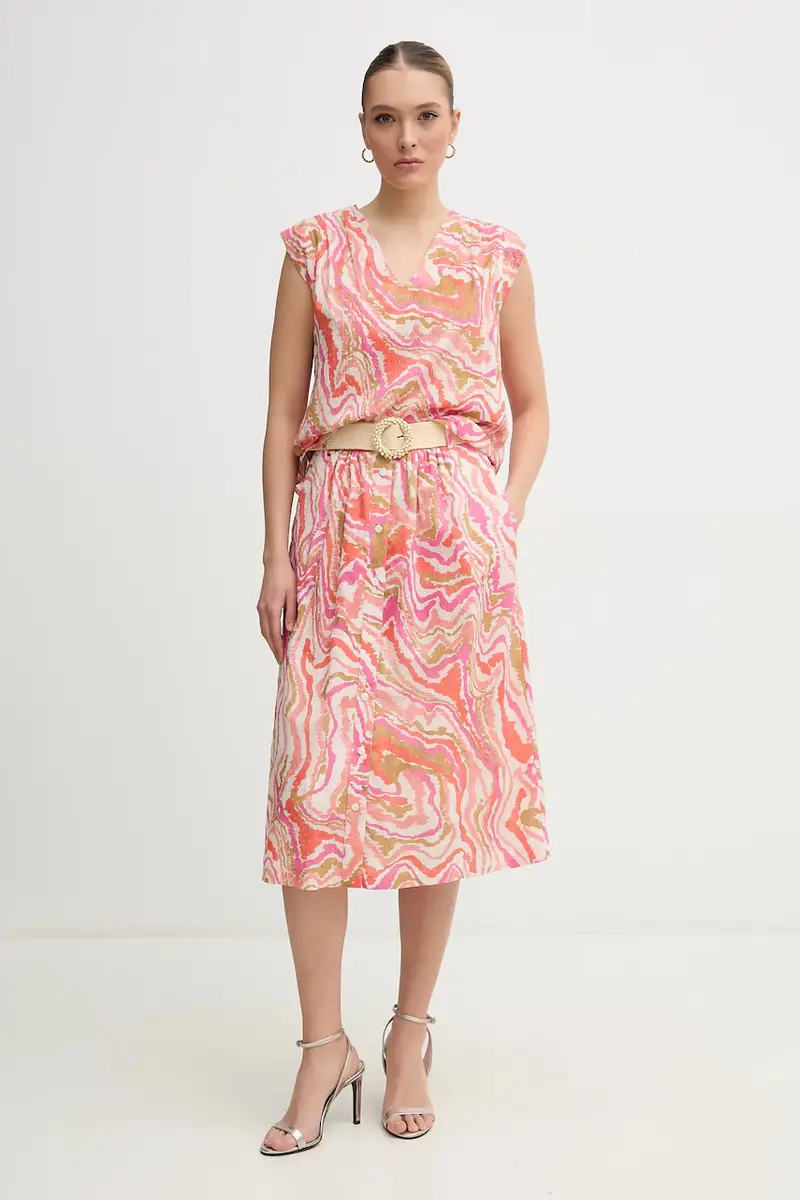 camicetta in cotone BERTHE donna colore rosa BERTHE miniatura 2