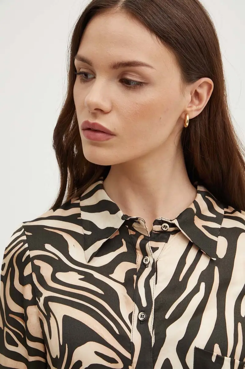 camicia CHOCOLAT donna colore beige miniatura 4