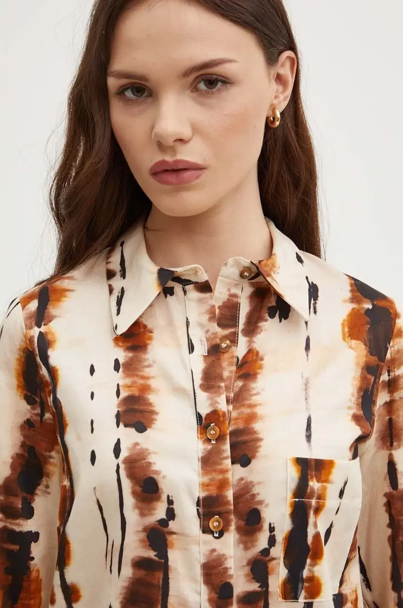 camicia in cotone CHARDON donna colore beige miniatura 4