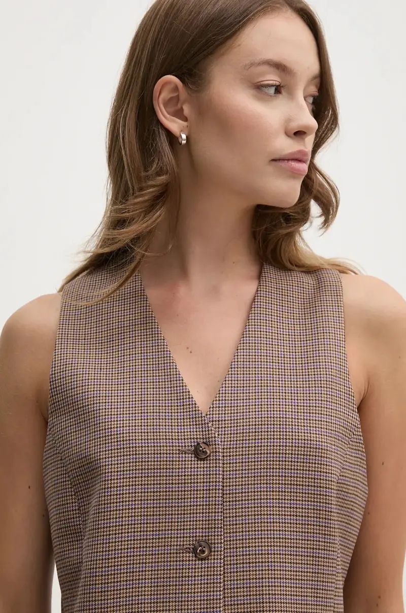 gilè con aggiunta di lana PFGRATIFIANT colore beige PFGRATIFIANT miniatura 4