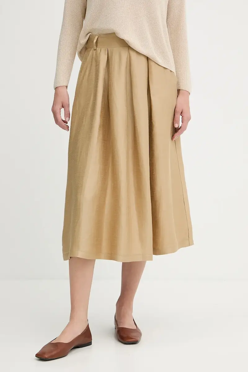 gonna con aggiunta di lino JOSEPHINE colore verde JOSEPHINE