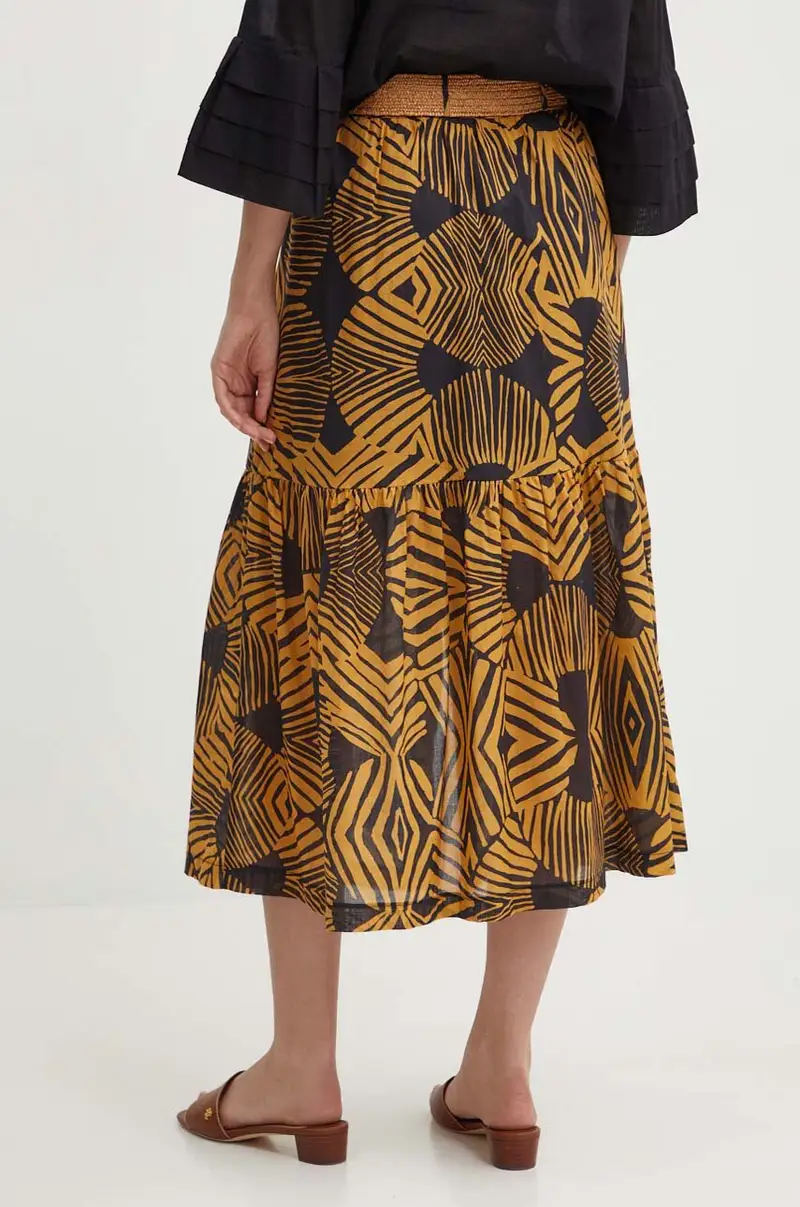 gonna in cotone JABOT colore arancione miniatura 3