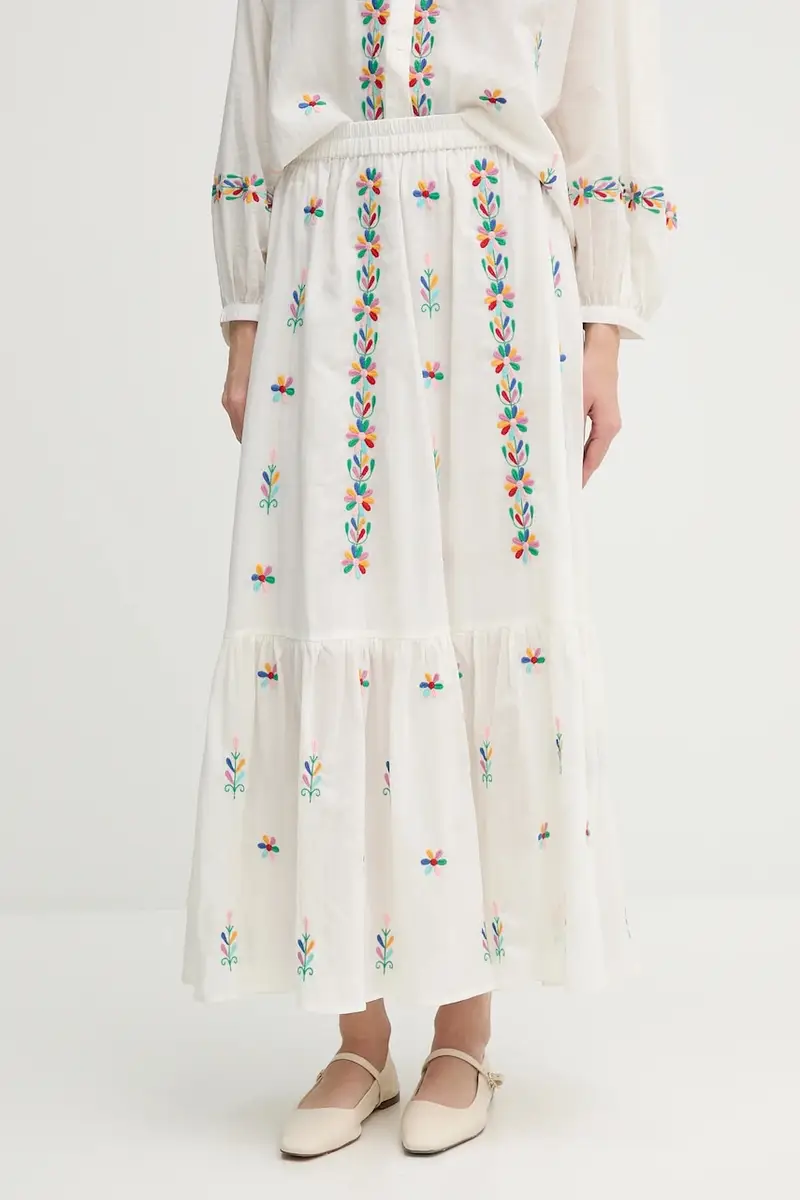 gonna in cotone JAMAL colore beige JAMAL