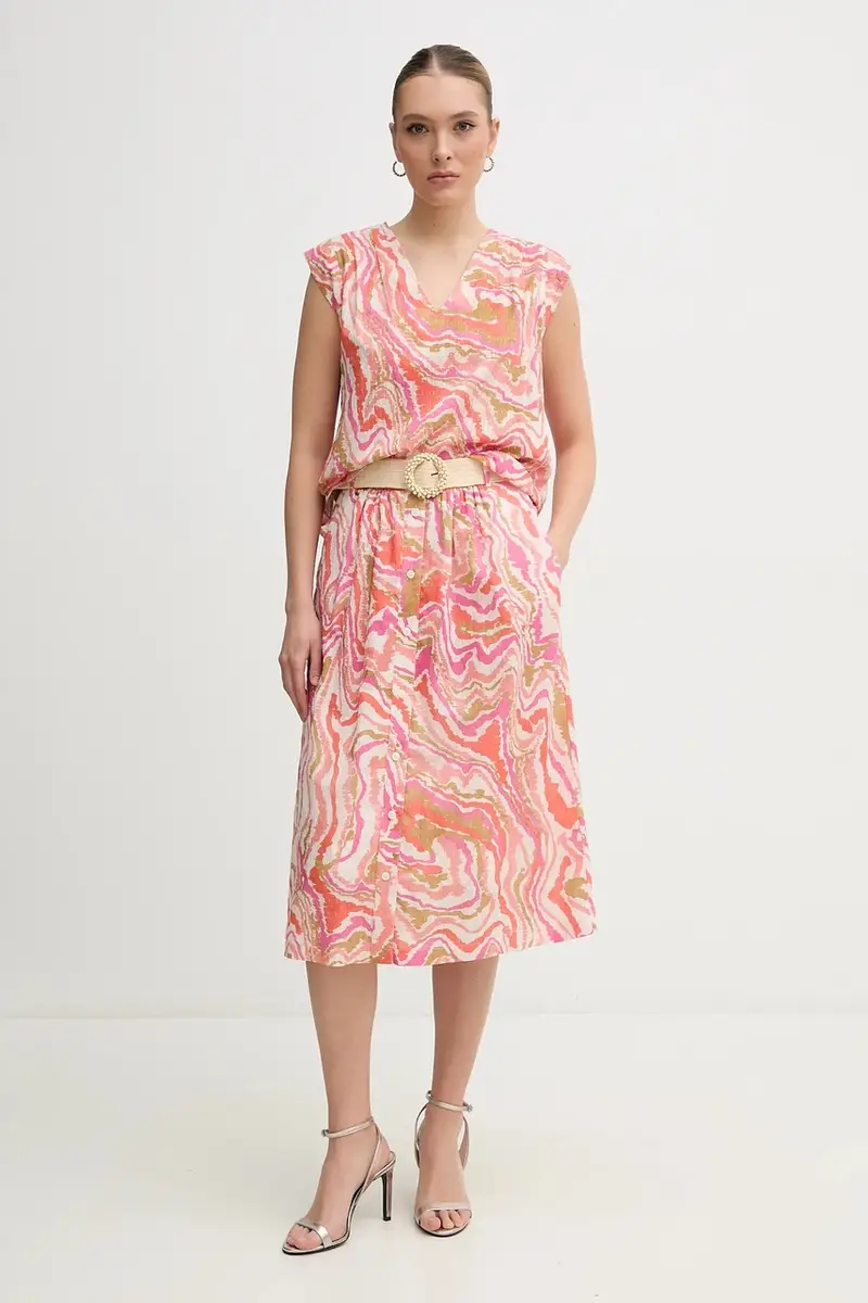 gonna in cotone JULIETTE colore rosa JULIETTE miniatura 2