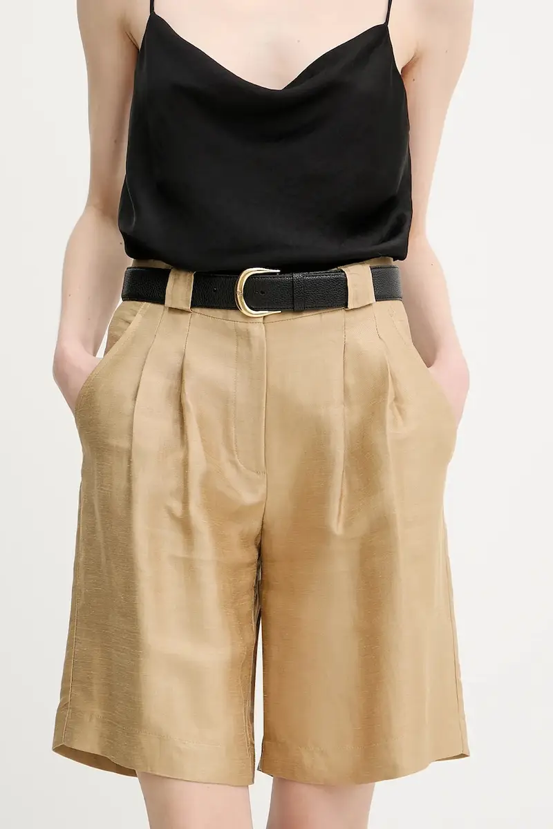 pantaloncini in lino misto SAVOUREUX colore beige SAVOUREUX Verde