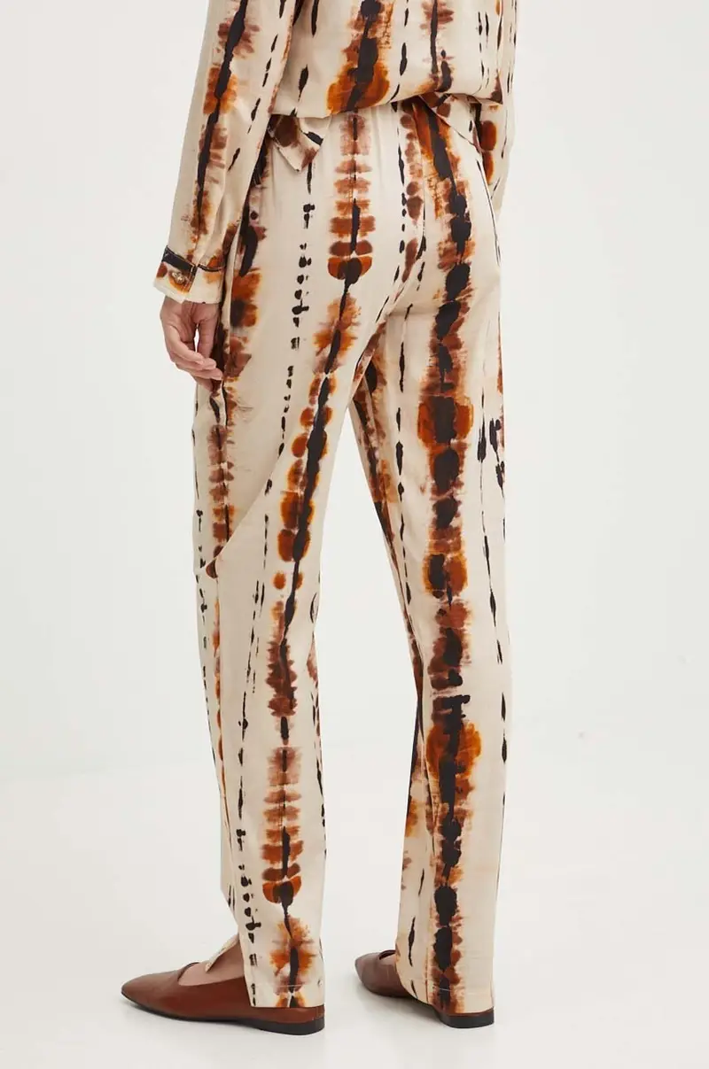 pantaloni in cotone PENDULE colore beige miniatura 3