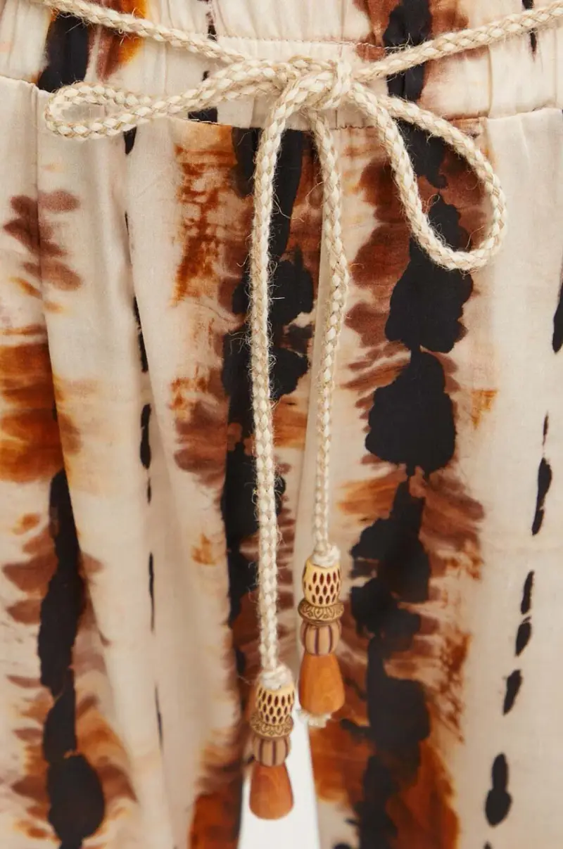 pantaloni in cotone PENDULE colore beige miniatura 4