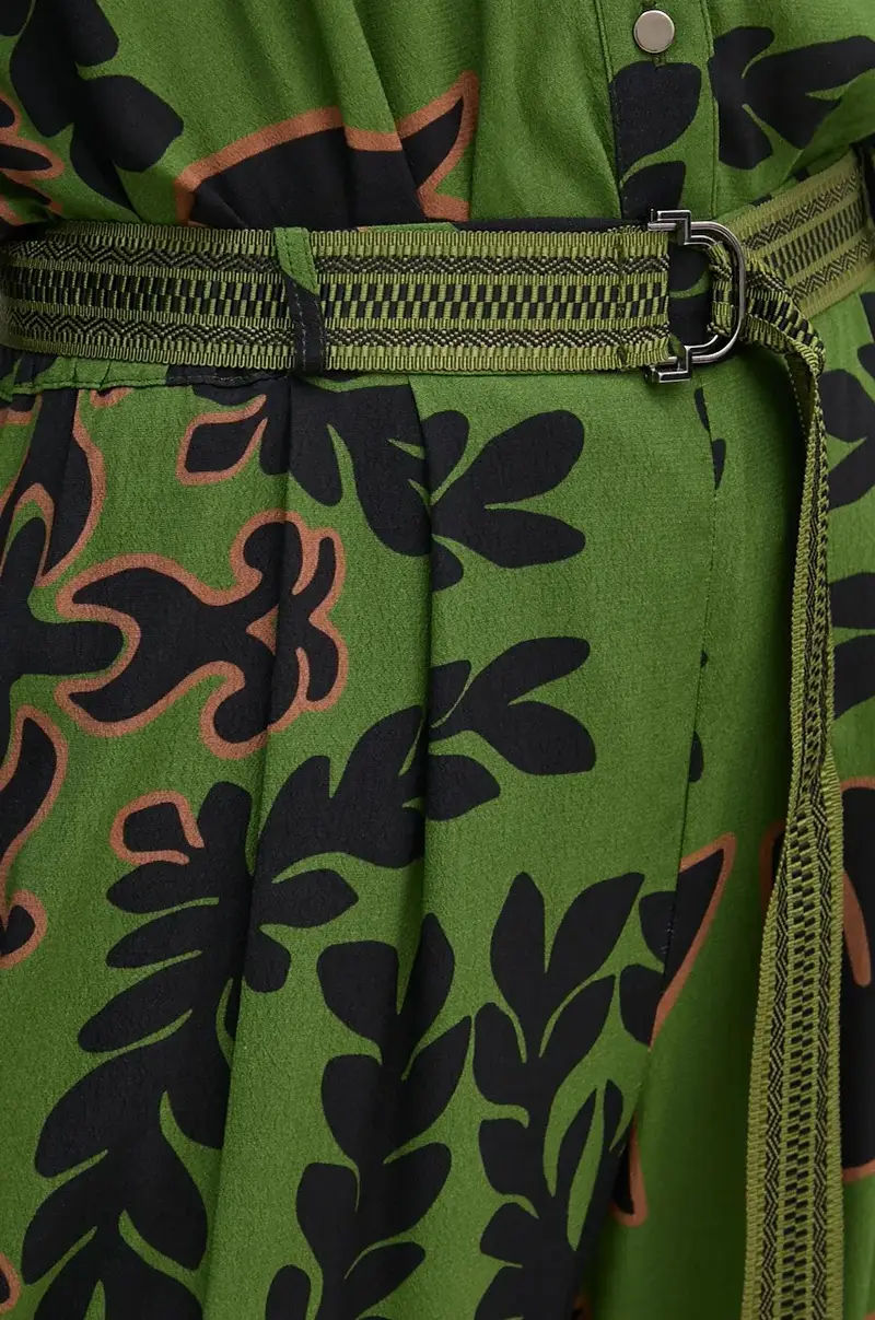 pantaloni PFPONCTUEL donna colore verde PFPONCTUEL miniatura 4