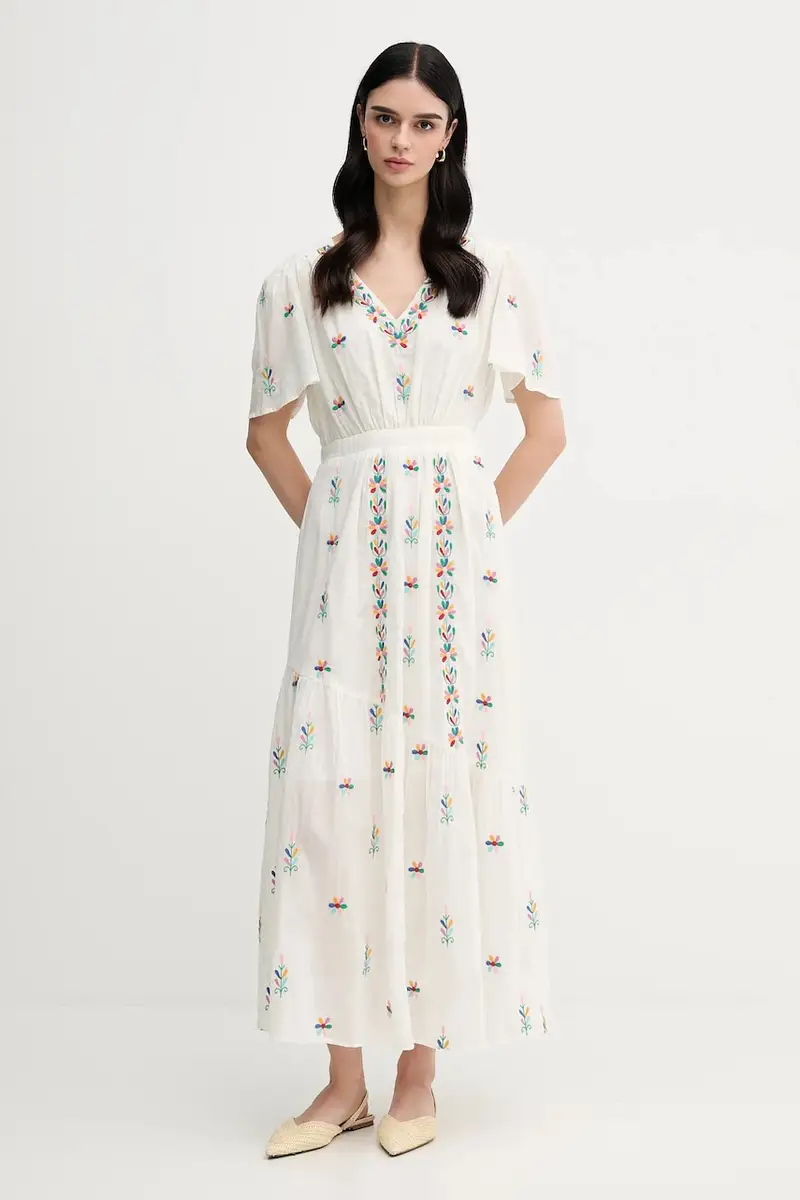 vestito in cotone RACHELE colore beige RACHELE