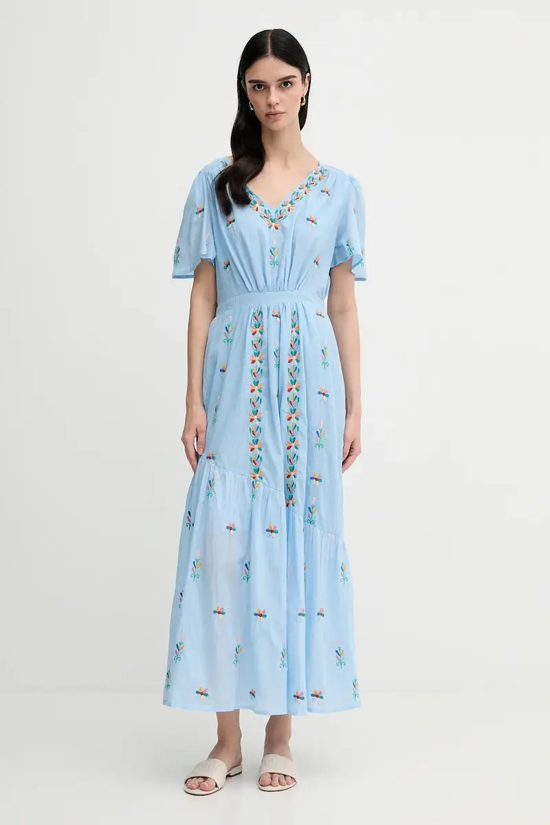 vestito in cotone RACHELE colore blu RACHELE