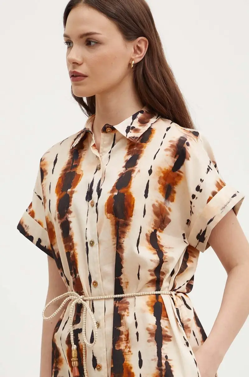 vestito in cotone RAVIN colore beige miniatura 4