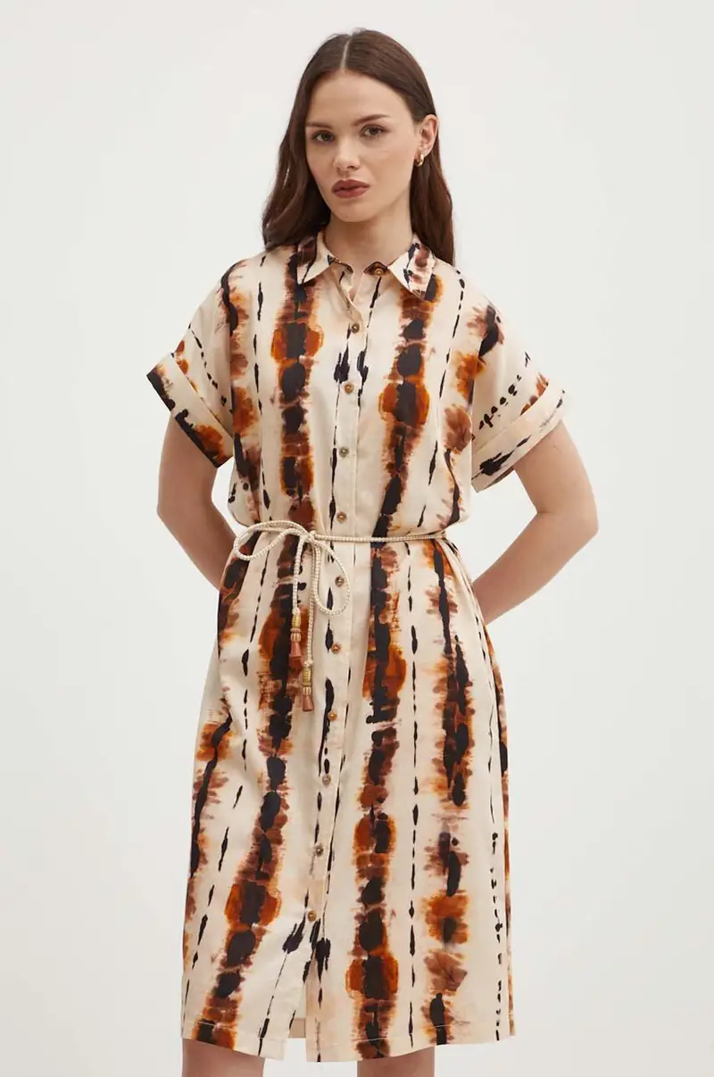 vestito in cotone RAVIN colore beige