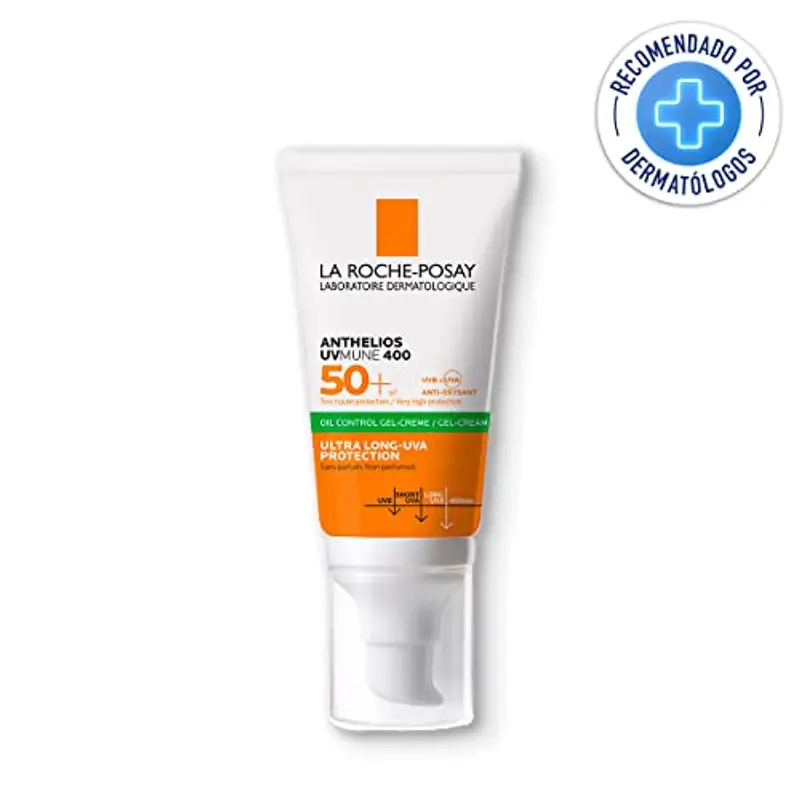 La Roche-Posay Anthelios, Gel Crema Solare Tocco Secco SPF50+, Per Pelli Miste a Tendenza Acneica, Protezione Solare e Prevenzione dalle Macchie Pigmentarie, Con Mexoryl 400 e Airlicium, 50 ml miniatura 2