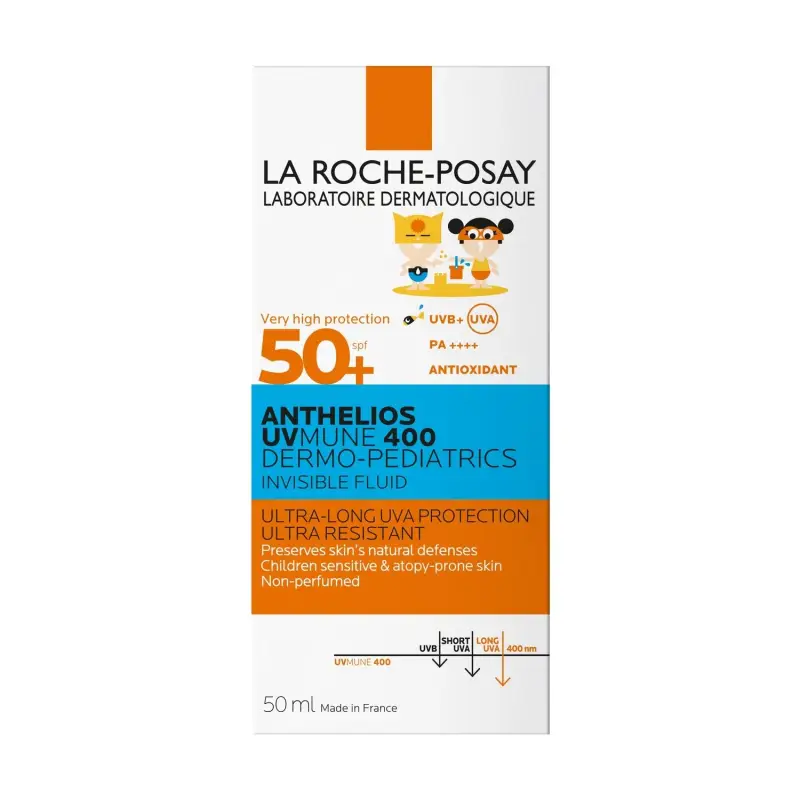 Anthelios UVMune 400 Fluido Dermo-Pediatrics Invisibile SPF50+ - Crema solare, Solari alta protezione miniatura 2