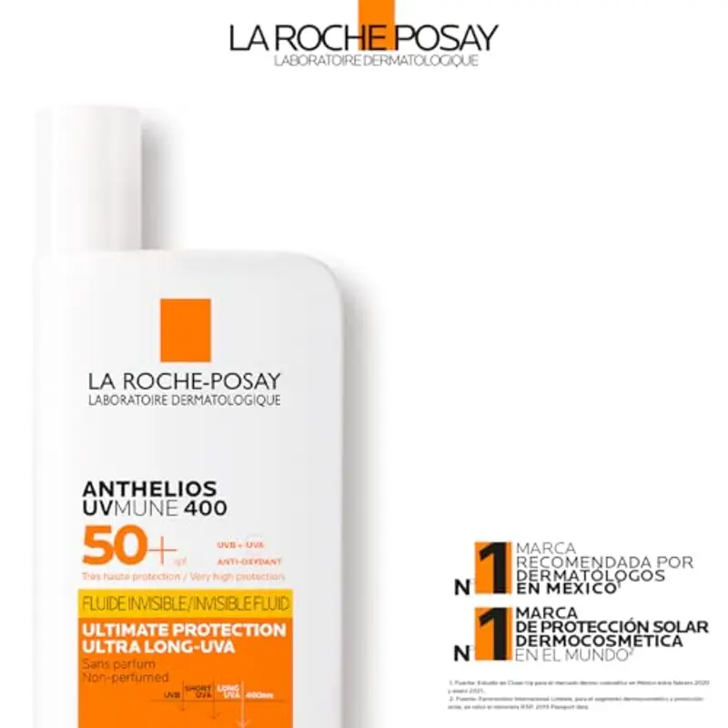 La Roche Posay Anthelios UVmune 400, Fluido Invisibile SPF50+, Per Tutti i Tipi di Pelle, Protezione Estrema Anti-UVA Ultra Lunghi, Resistente ad Acqua, Sabbia e Sudore, Con Acqua Termale, 50 ml miniatura 2