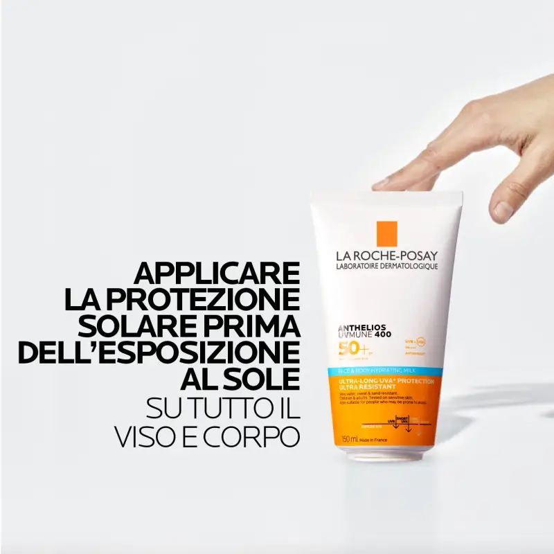 Anthelios UVMune 400 Latte viso e corpo SPF50+ - Protezione solare viso, Solari alta protezione miniatura 2