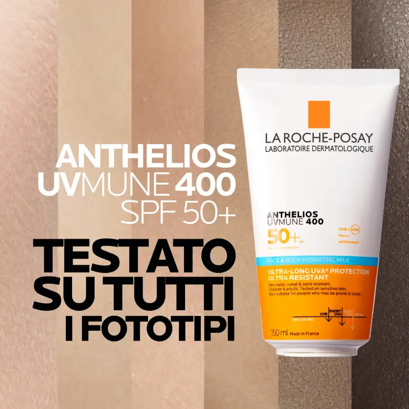 Anthelios UVMune 400 Latte viso e corpo SPF50+ - Protezione solare viso, Solari alta protezione miniatura 3