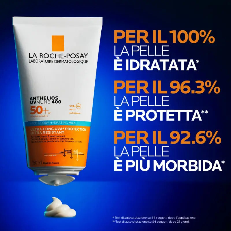 Anthelios UVMune 400 Latte viso e corpo SPF50+ - Protezione solare viso, Solari alta protezione miniatura 4