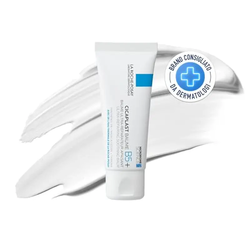 La Roche-Posay Cicaplast Baume B5+, Balsamo Viso e Corpo Riparatore, Adatto a Pelli Secche e Sensibili, Azione Anti-rossore, Effetto Lenitivo, Formula con Tribioma, Pantenolo, Madecassoside, 40 ml