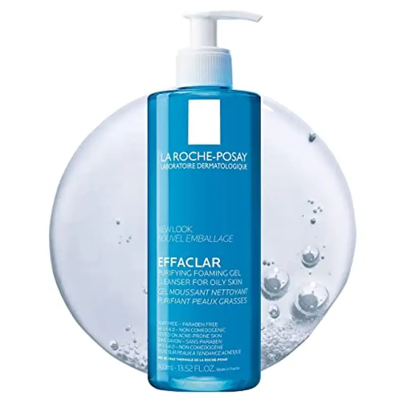La Roche Posay Effaclar, Gel Detergente Schiumogeno, Per Pelli a Tendenza Acneica, Azione Purificante, Rimuove Sebo e Impurità, Arricchito con Acqua Termale e Zinco, 400 ml
